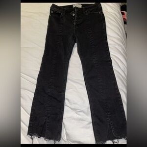 Free People cropped split jeans